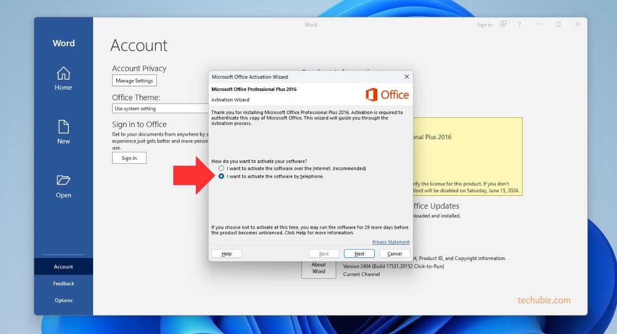 Downloading Installation Files for Microsoft Office Suite